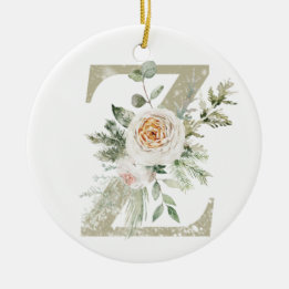 Ornamento de Navidad personalizado con sus inicial