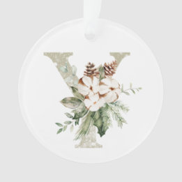 Ornamento de Navidad personalizado con sus inicial