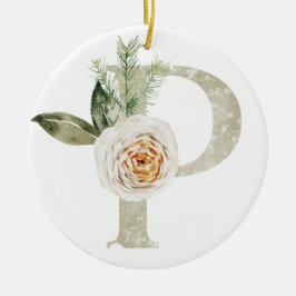 Ornamento de Navidad personalizado con sus inicial