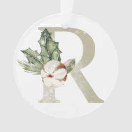 Ornamento de Navidad personalizado con sus inicial