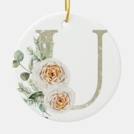 Ornamento de Navidad personalizado con sus inicial
