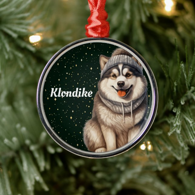 Ornamento de Navidad personalizado de Alaskan Mala (Árbol)