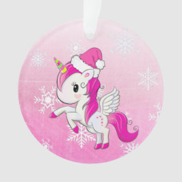 Ornamento de Navidad Personalizado de Unicornio Ro