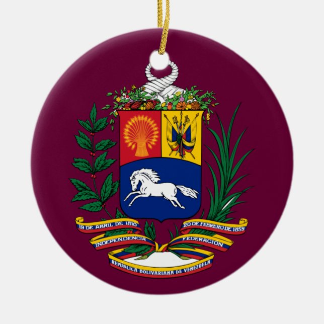 Ornamento de Navidad Personalizado de VENEZUELA* (Frente)