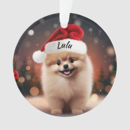 Ornamento de Navidad Personalizado Pomeraniano