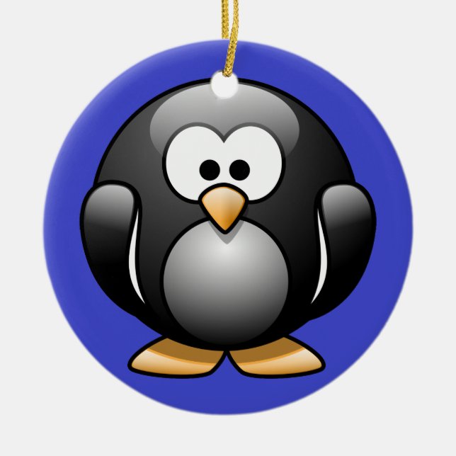 Ornamento de Navidad pingüino (Frente)