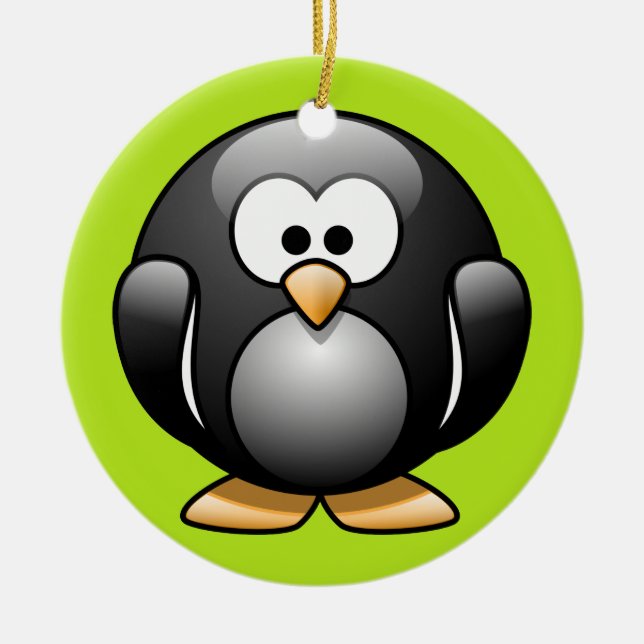 Ornamento de Navidad pingüino (Frente)