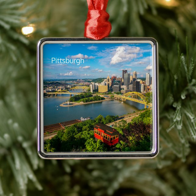Ornamento de Navidad-Pittsburgh con Incline (Árbol)