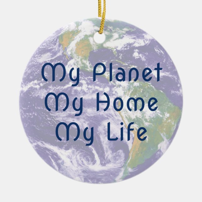 Ornamento de Navidad Planet Earth (Frente)