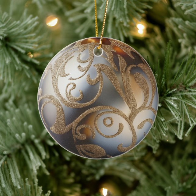 Ornamento de Navidad Plata y Oro (Árbol)
