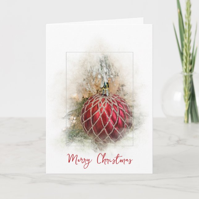 Ornamento de Navidad Rojo (Anverso)