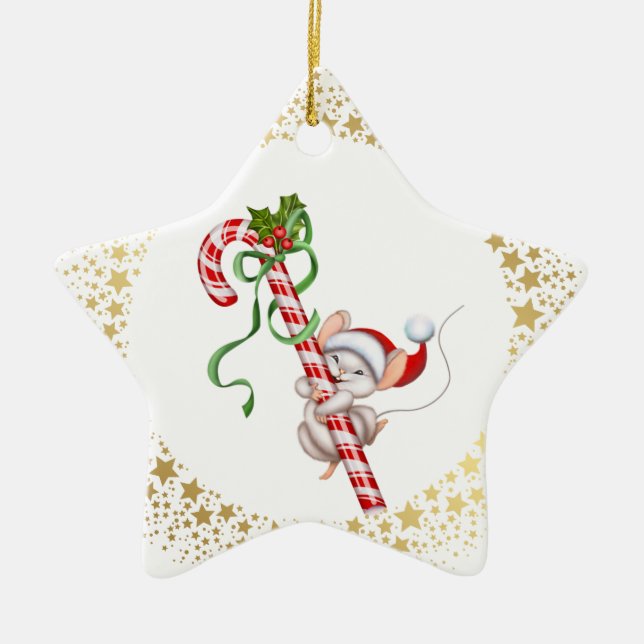 Ornamento de Navidad-Santa Mouse (Frente)
