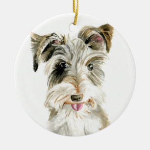 Ornamento de Navidad Schnauzer