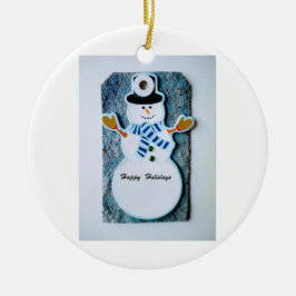 Ornamento de Navidad-Snowman
