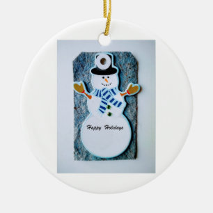 Ornamento de Navidad-Snowman