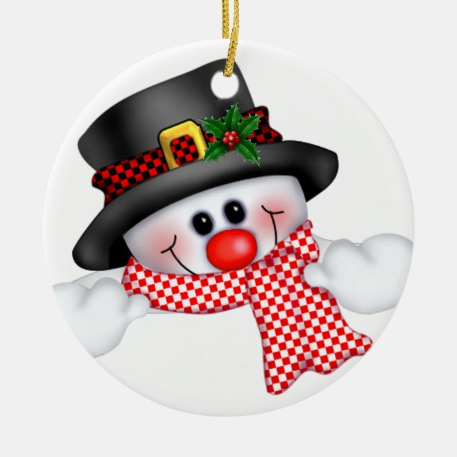 Ornamento de Navidad Snowman (Frente)