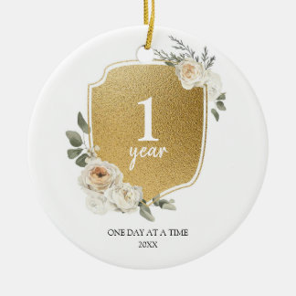 Ornamento de Navidad Sober Aniversario Personaliza