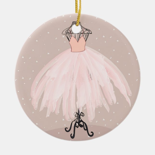 Ornamento de Navidad Tutu de Ballet Infantil Perso (Frente)