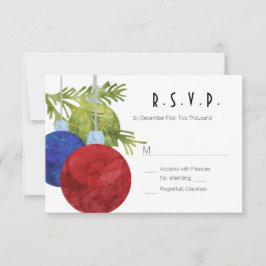 Ornamento de Navidad, verde rojo y azul, RSVP de b