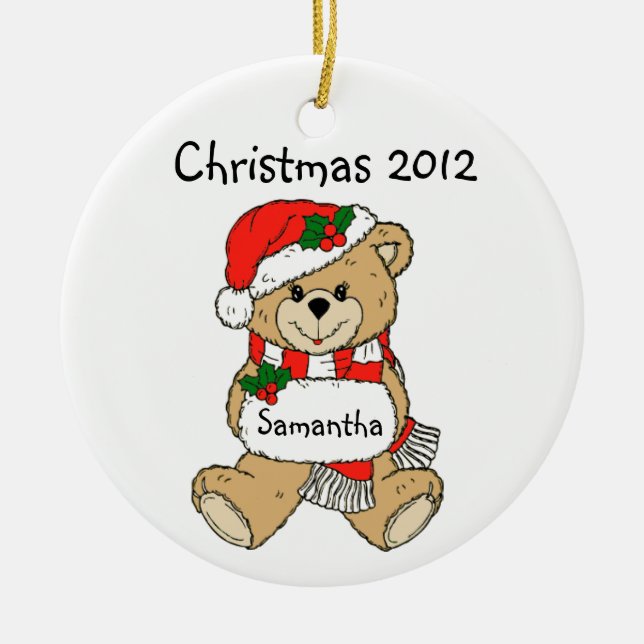 Ornamento de navidades 2012 con el nombre de su hi (Frente)