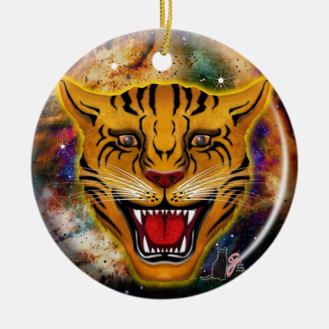 Ornamento de nebulosa del tigre Snarling (Frente)