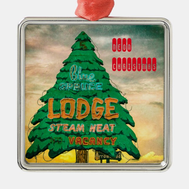 Ornamento de neón del árbol de navidad (Frente)