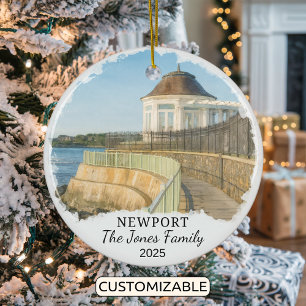 Ornamento de Newport personalizado, isla Rhode