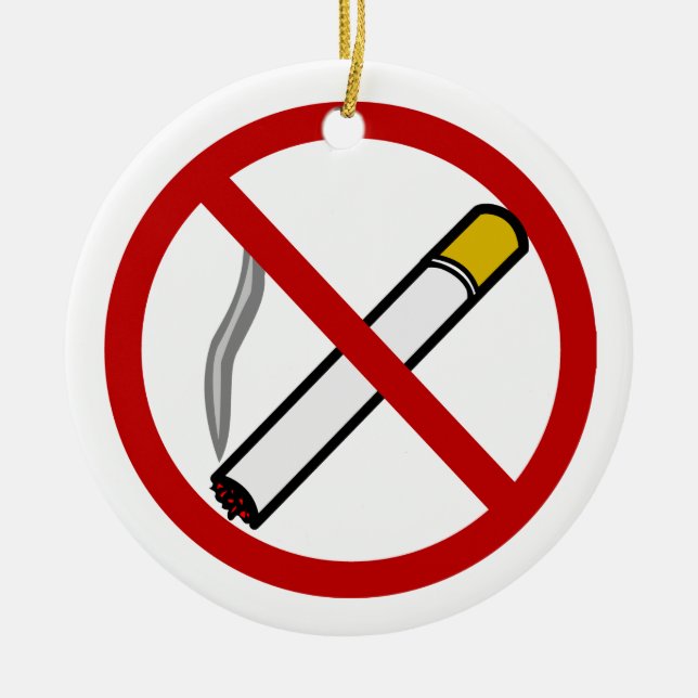 Ornamento de no fumadores del botón de puerta (Frente)