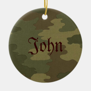 Ornamento de nombre de camuflaje oscuro