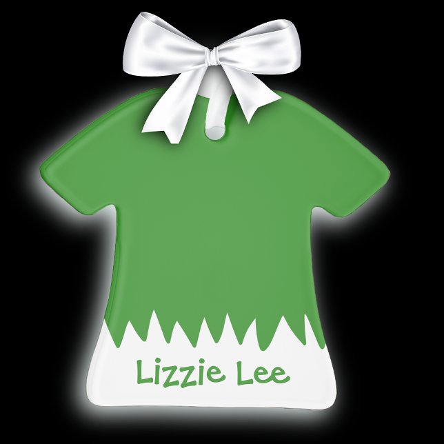 Ornamento de nombre de Navidad verde y blanco (Subido por el creador)