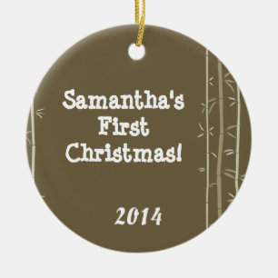 Ornamento de nombre personalizado de bambú orienta