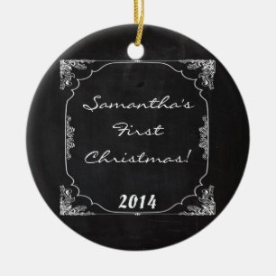 Ornamento de nombre personalizado de Chalkboard Vi