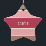 Ornamento de nombre personalizado de patrón de ban<br><div class="desc">Cambie el campo de texto a lo que desee. También puede cambiar el tipo de letra y su tamaño y color utilizando la función "Personalizar it",  así como añadir más campos de texto si lo desea. Vea mi tienda para ver más artículos con este diseño y opciones de color.</div>