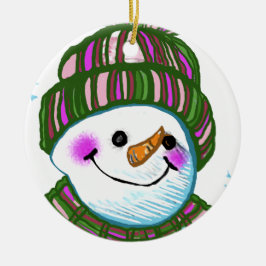 Ornamento de nombre personalizado de Snowman Grann