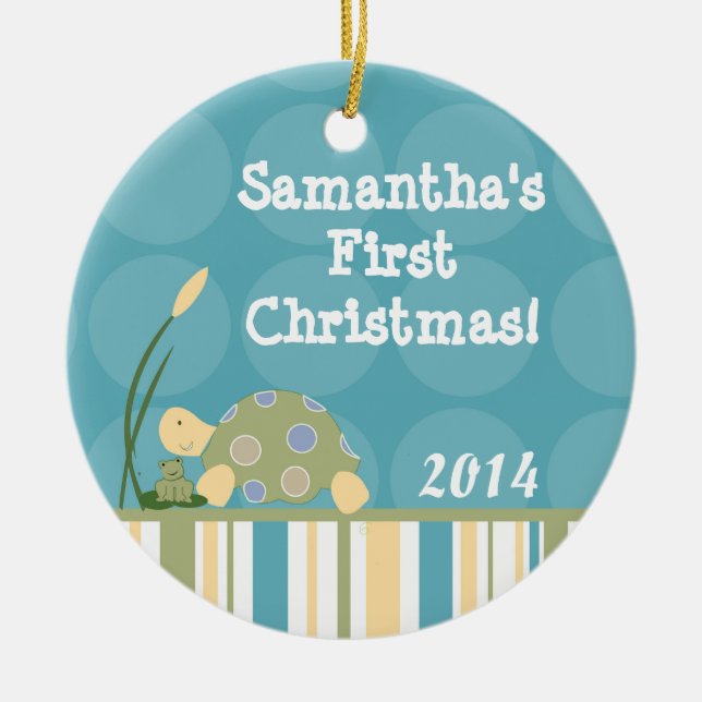 Ornamento de nombre personalizado del lago de esta (Frente)