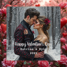 Ornamento de nombre y foto El día de San Valentín 