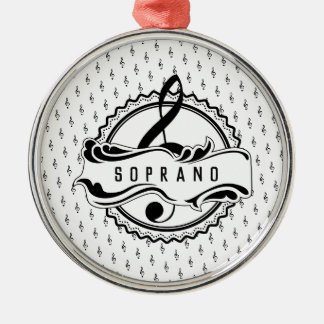 Ornamento de nota musical de cantante soprano