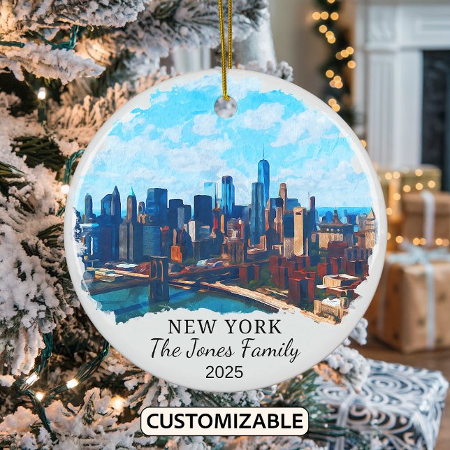 Ornamento de Nueva York personalizado, regalo de N (Subido por el creador)