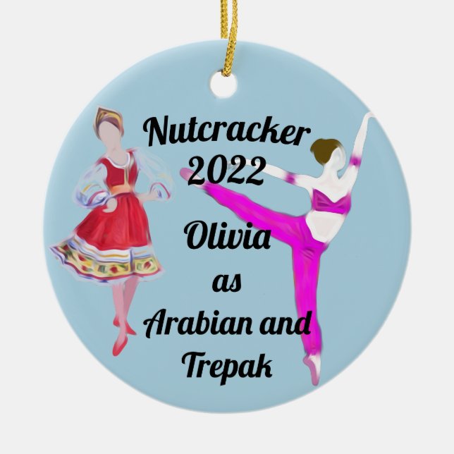 Ornamento de nutcracker - Cerámica árabe y Trepak  (Frente)