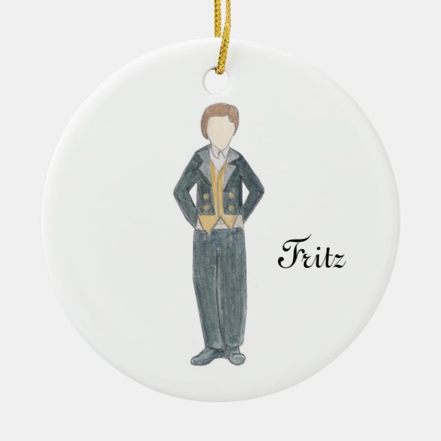 Ornamento de nutcracker Fritz Keepsake (Frente)