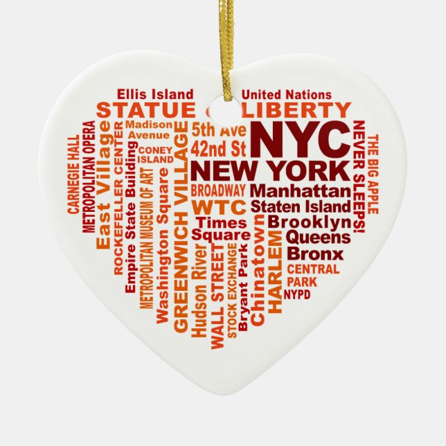 Ornamento de NYC - personalizable (Frente)
