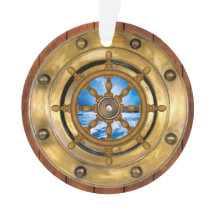 Ornamento de ojo de buey nautico