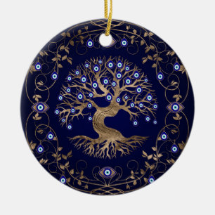 Ornamento de ojo malvado del árbol de la vida