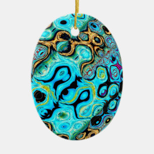 Ornamento de ondas azules verde azuladas