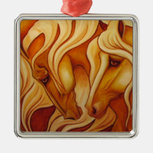 Ornamento de oro de los caballos