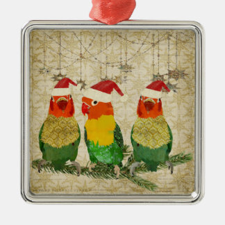 Ornamento de oro de tres pájaros