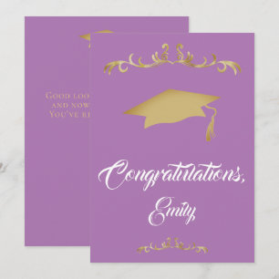 Ornamento de Oro Elegante Felicitaciones Graduació