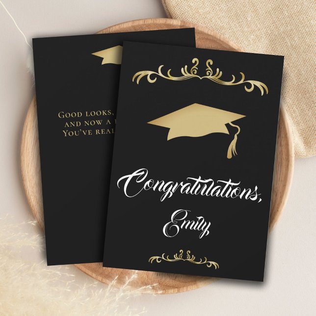 Ornamento de Oro Elegante Felicitaciones Graduació (Subido por el creador)