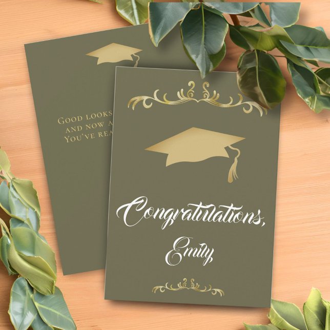 Ornamento de Oro Elegante Felicitaciones Graduació (Subido por el creador)