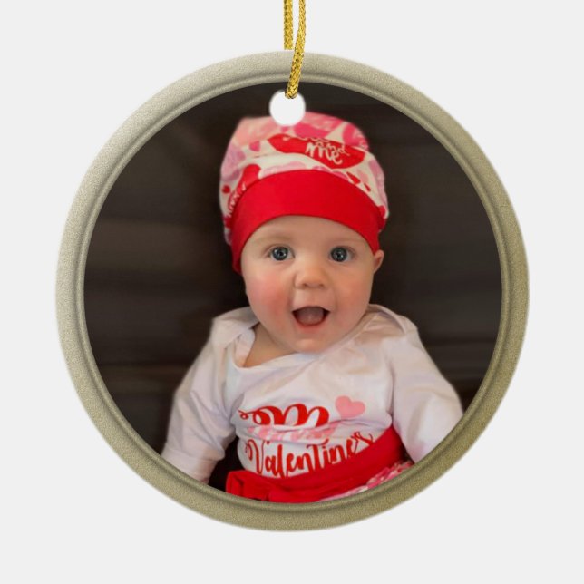 Ornamento de oro fotográfico personal (Frente)